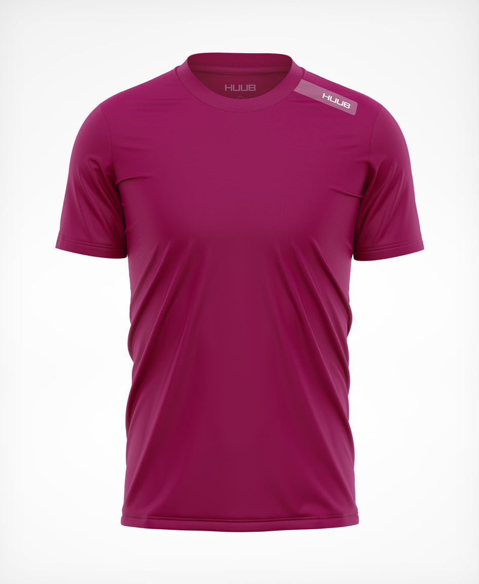 HUUB Technical Training T-Shirt Copper Grape Black – lightweight, sweat-wicking, quick-dry run top.