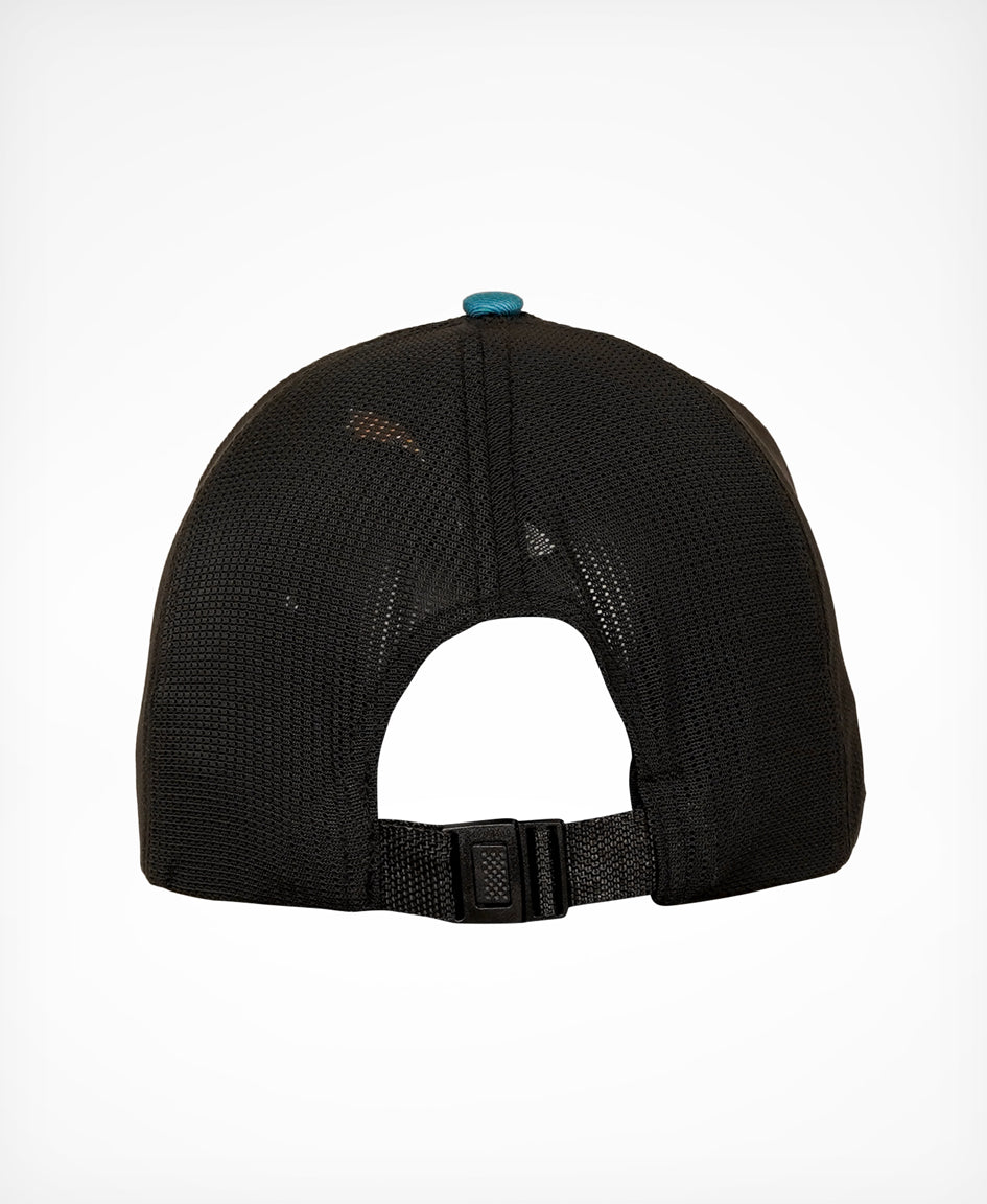 HUUB Running Baseball Cap – Black White or Black Steel Blue, mesh racing trucker, lightweight.