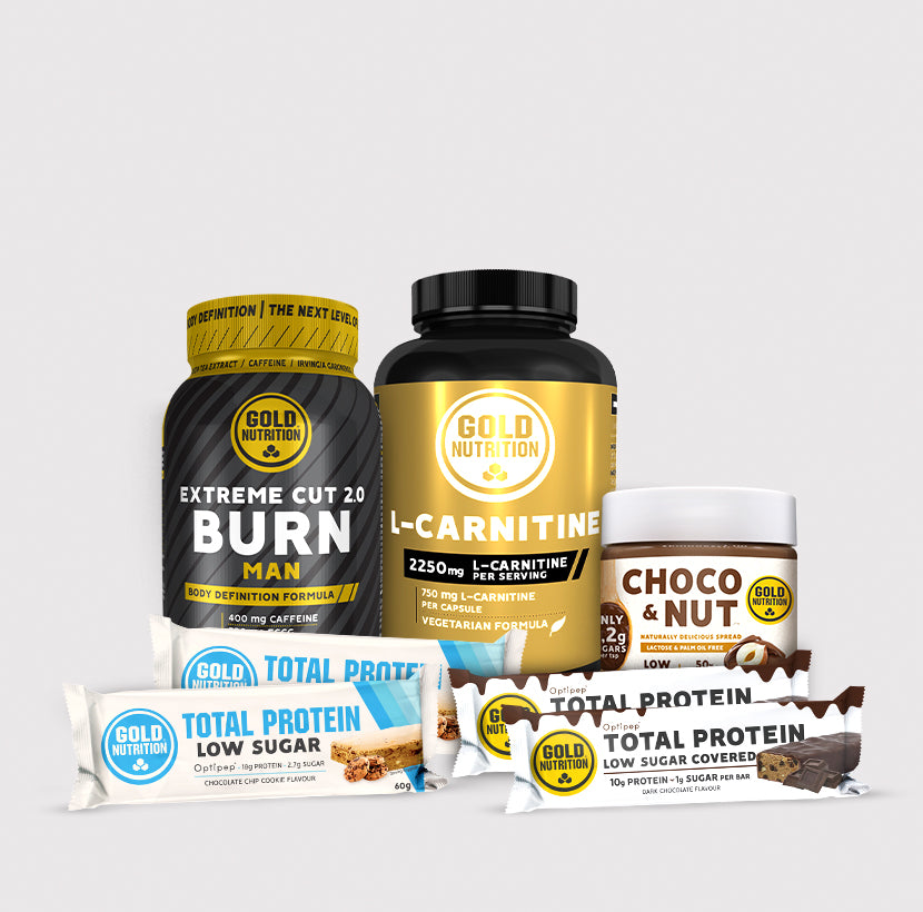 Slimming Kit for Men with Extreme Cut Explosion, L-Carnitine, Protein Bars, and Choco&Nut
