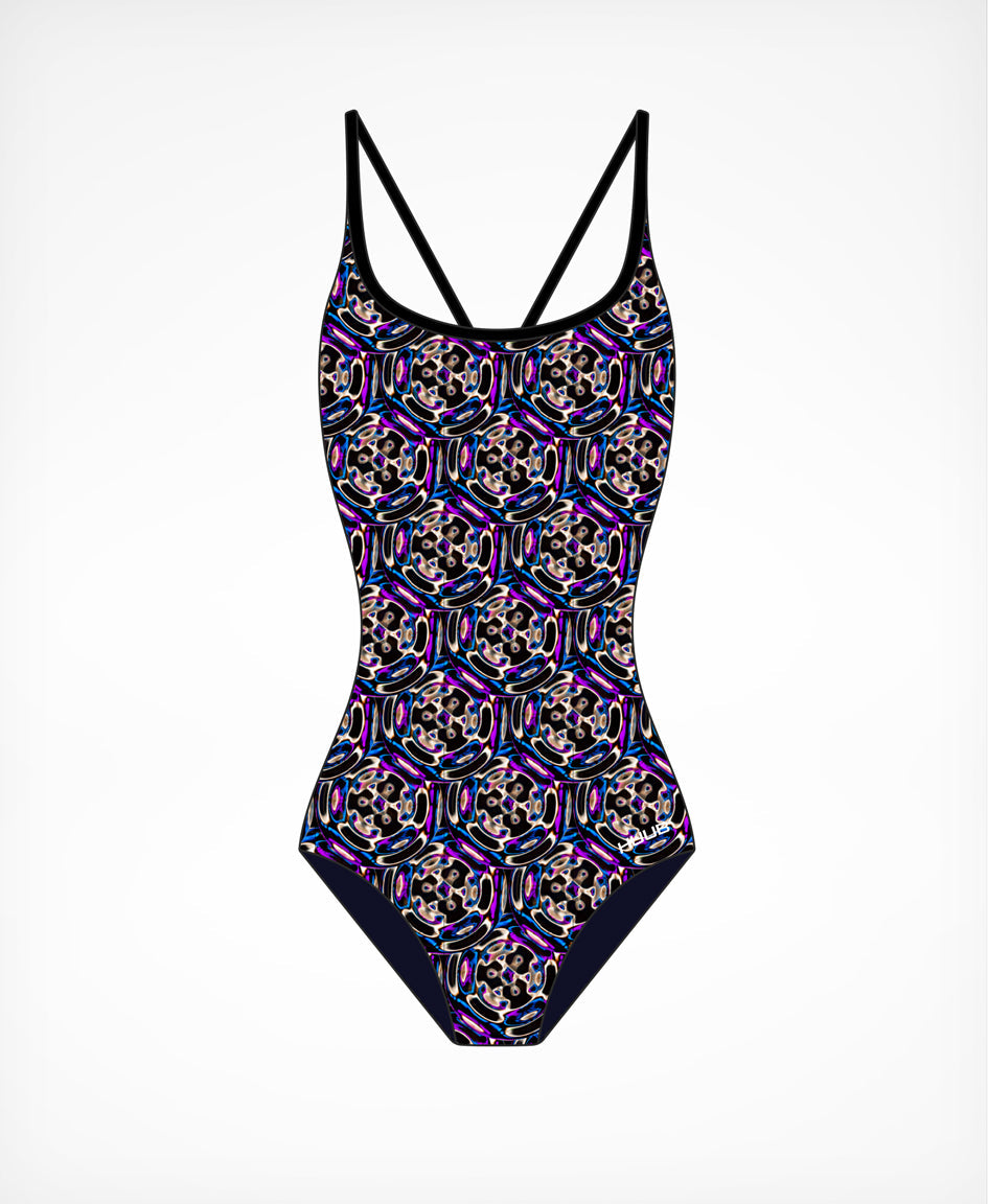 HUUB Soundwave Costume – Reversible women’s swim costume, Ruth Astle design, Carvico chlorine resistant, performance.