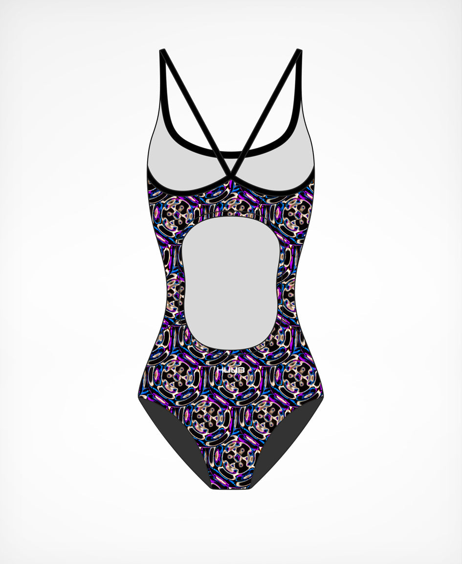 HUUB Soundwave Costume – Reversible women’s swim costume, Ruth Astle design, Carvico chlorine resistant, performance.