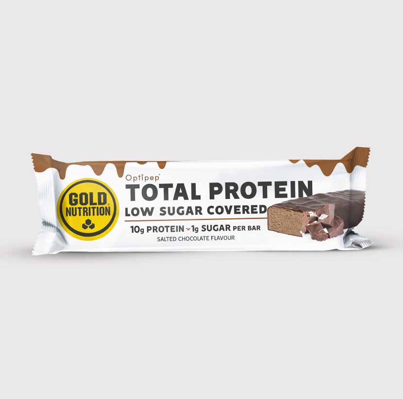 Total Protein Low Sugar Covered bar with whey protein hydrolyzate for better texture and flavor