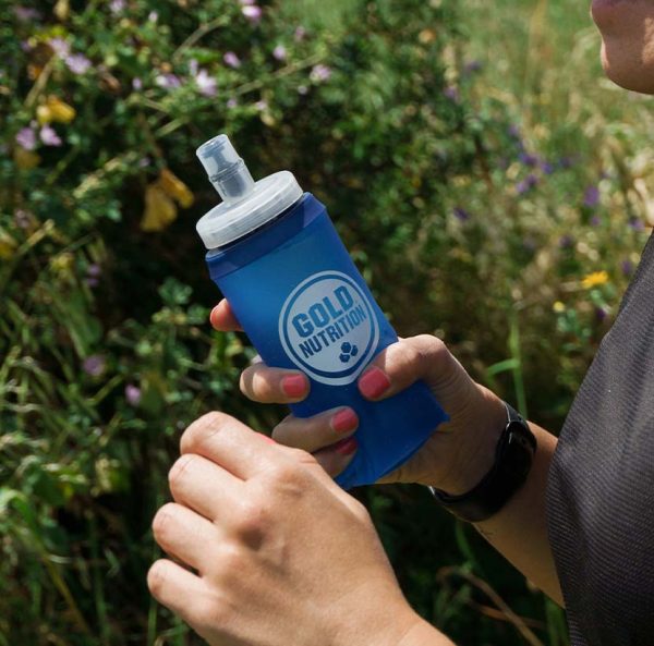 GoldNutrition Soft Bottle - Leak-proof, collapsible hydration bottle for active lifestyles.