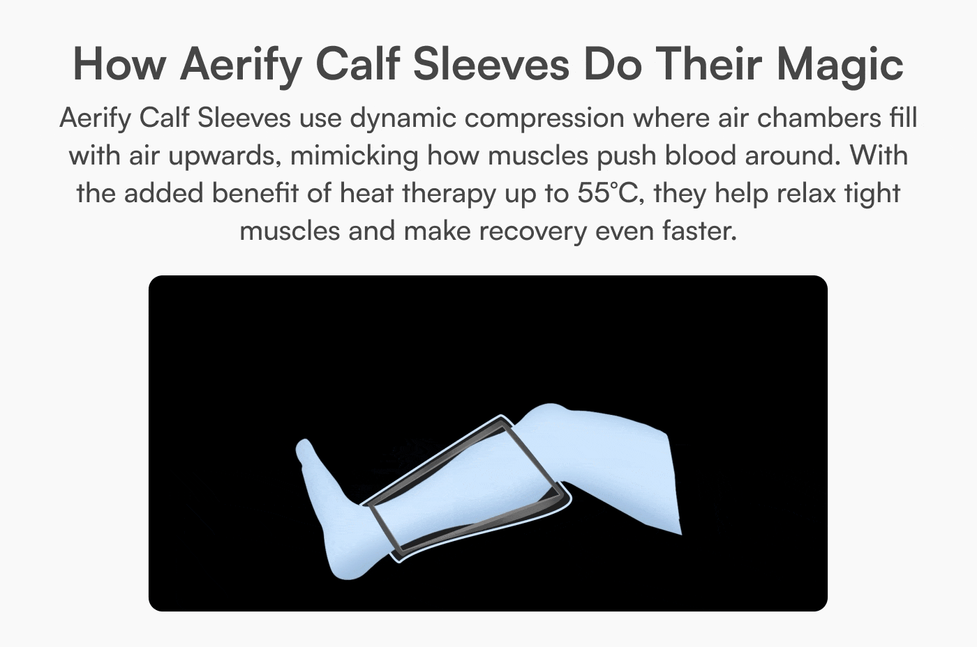Air Compression Calf Sleeves – Heat & Massage by Aerify | Wireless Recovery