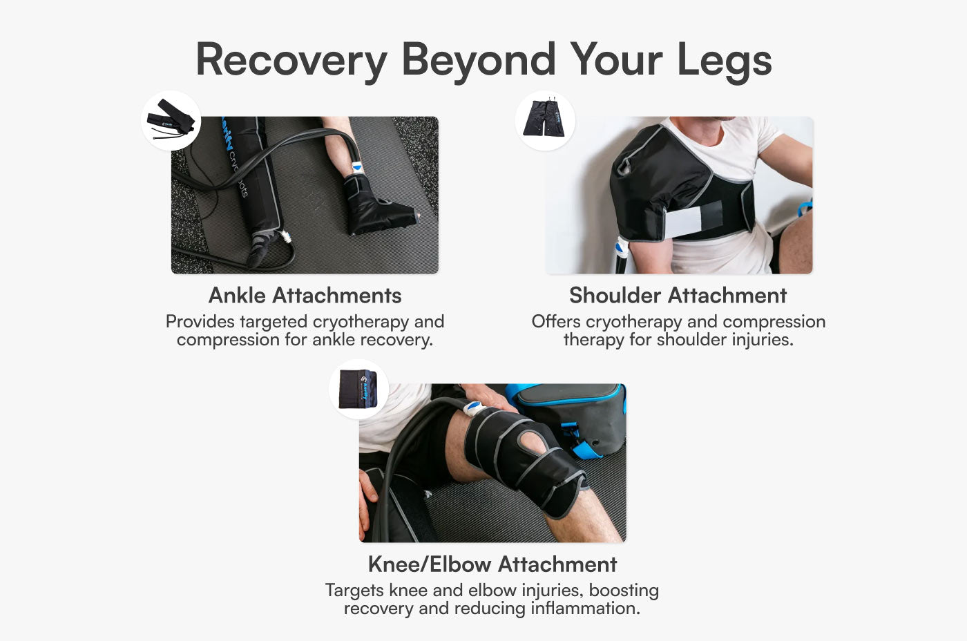 Aerify Cryoboots X advanced cryotherapy compression boots with insulated bag and attachments