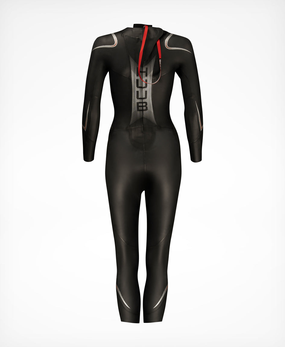 HUUB TC Performance 3:3 Wetsuit Women’s—high-stretch No Suit Feel™, pressed neck, balanced buoyancy.