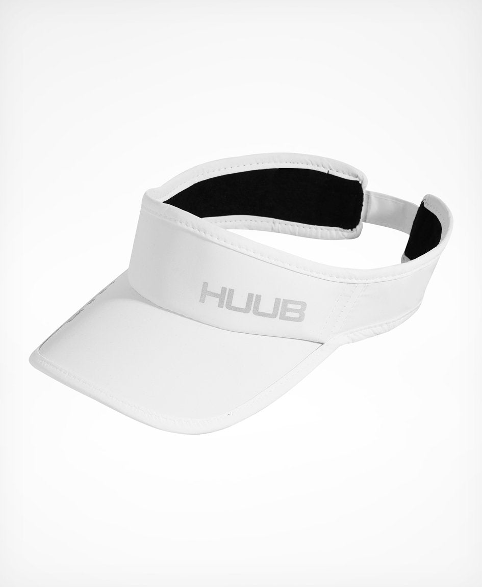 HUUB Run Visor II – ventilated lightweight running visor, elastic strap, available White, Coral, Black.